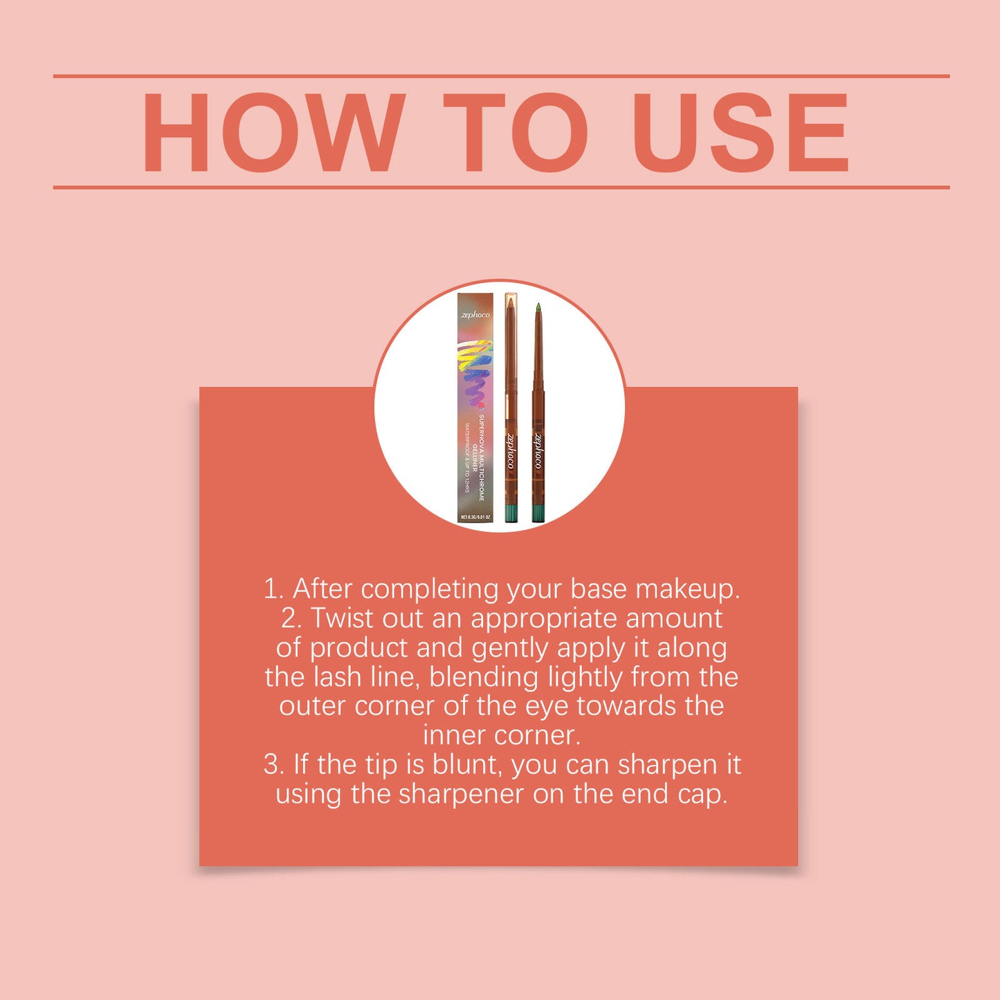 Zephoco Supernova Gel Eyeliner Multichrome – Stylo eyeliner à couleur changeante