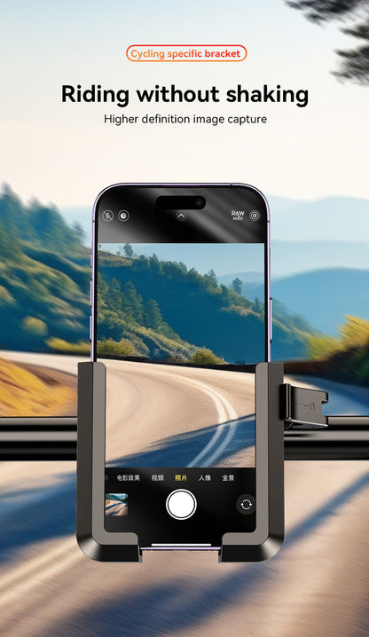 Anti-Vibration Bicycle Phone Mount – Secure Handlebar Holder for Cycling & Recording