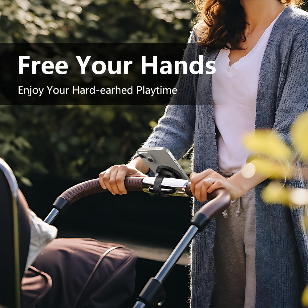 MagSafe Magnetic Phone Mount with Strap – Hands-Free Holder for Gym, Cart & Stroller