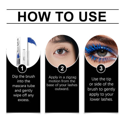 Máscara de pestañas Zephoco: fórmula resistente al agua, suave y sin grumos