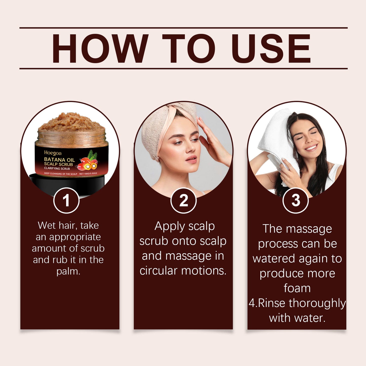 Exfoliante para el cuero cabelludo con aceite de Hoegoa Batana: cuidado clarificante y de limpieza profunda (100 g)