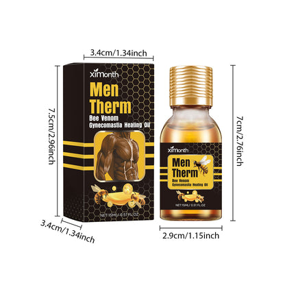 Ximonth Men Therm Warming Massage Oil – Bee Extract Comfort Care • Skin Soothing & Daily Body Wellness (15ml)