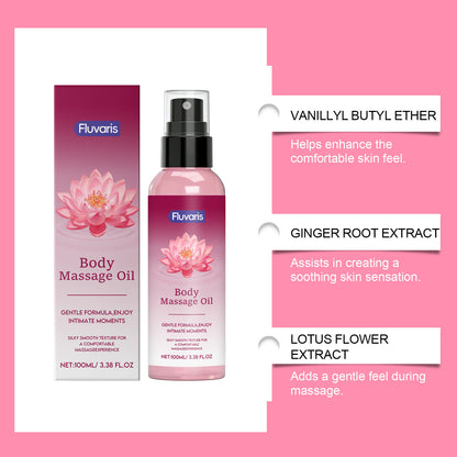 Fluvaris Body Massage Oil | Lightweight Hydrating Skin Care Formula | 100ml