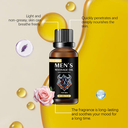 North Moon Men’s Massage Oil – Lightweight Hydrating Body Care Oil for Daily Use (30ml)