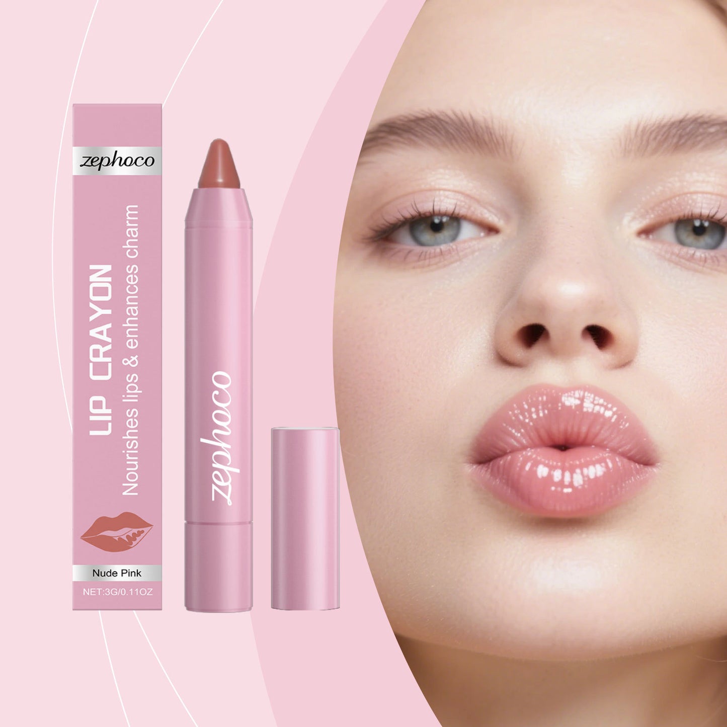 Zephoco Lip Crayon – Lightweight, Beginner-Friendly Color Stick