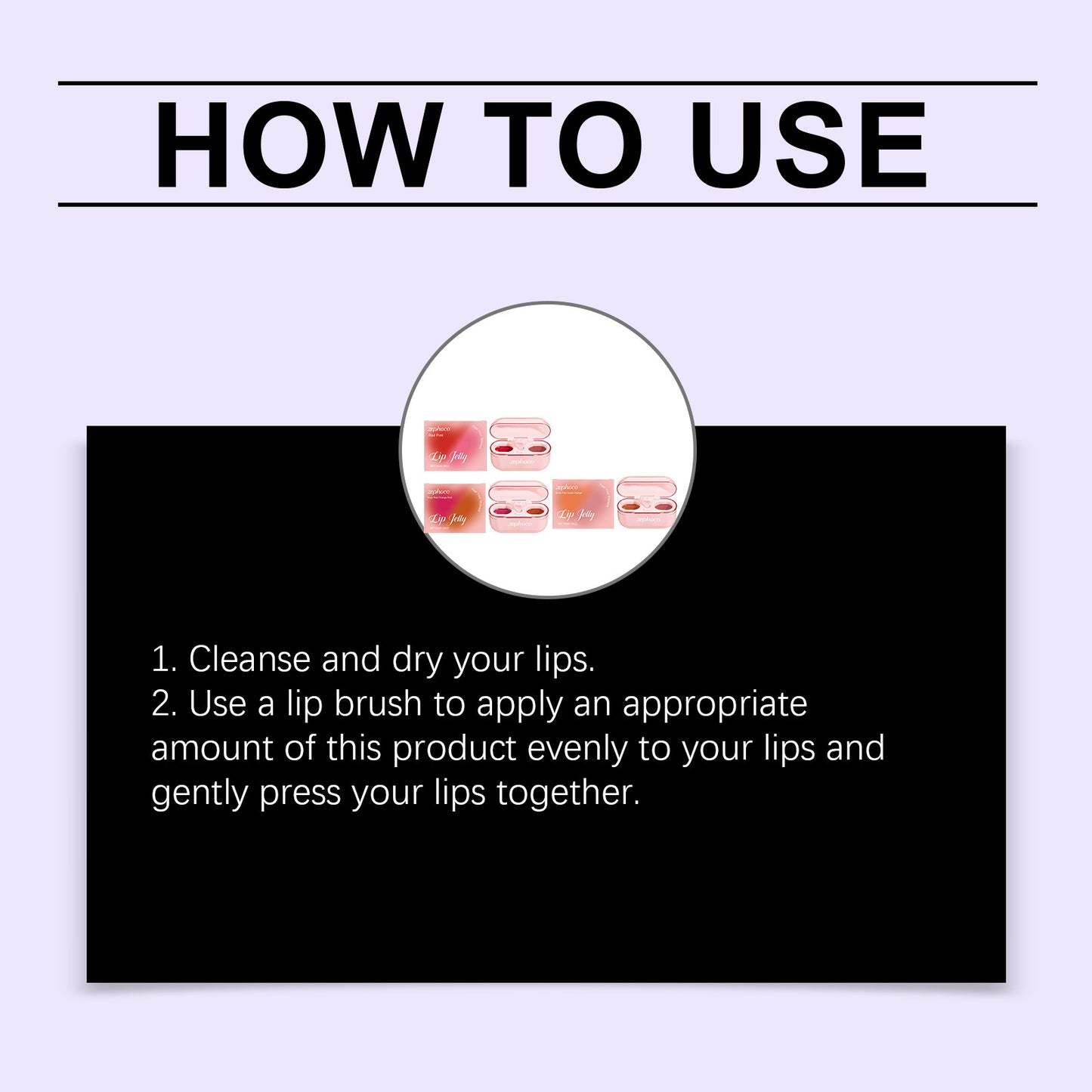 Zephoco Lip Jelly Duo Set – Rouge à lèvres fini brillant et mat