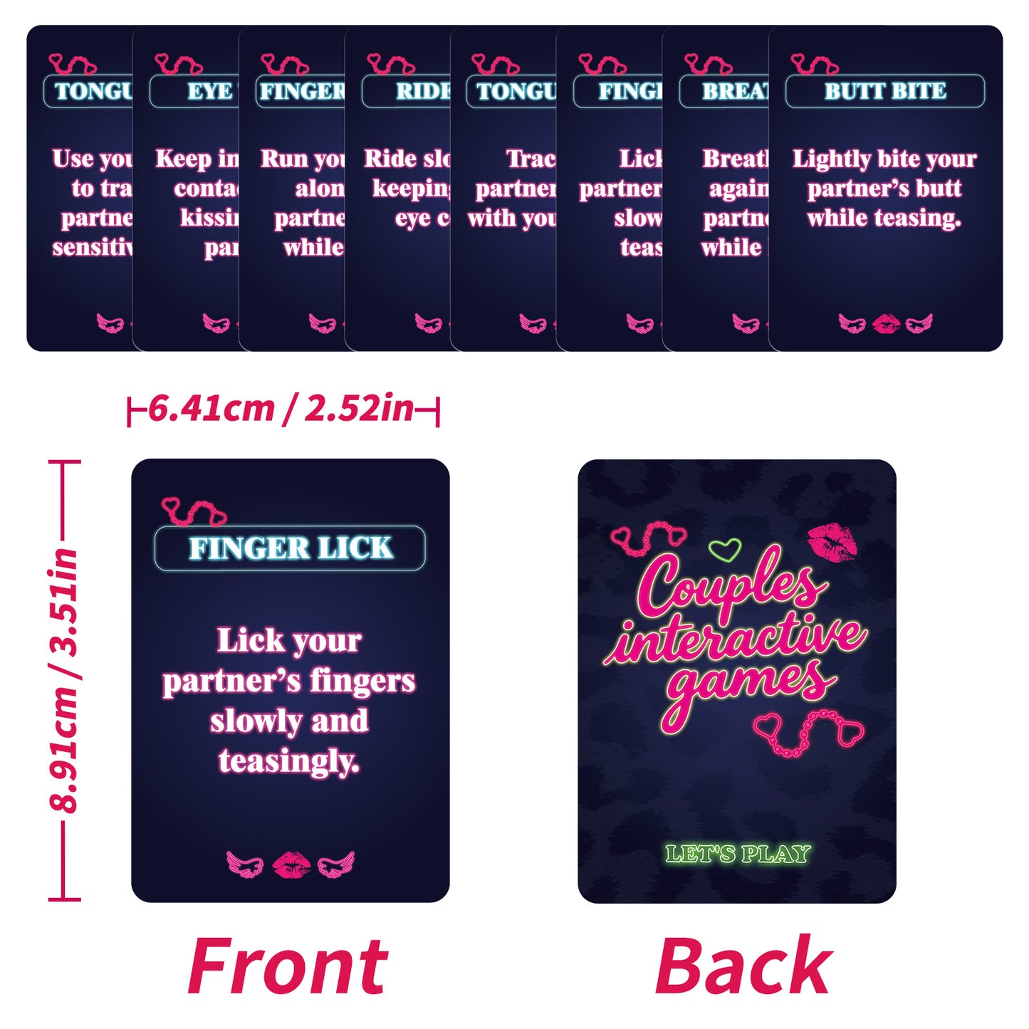 Cartes de jeu interactives pour couples – Amusant et romantique (50 cartes) (18+)