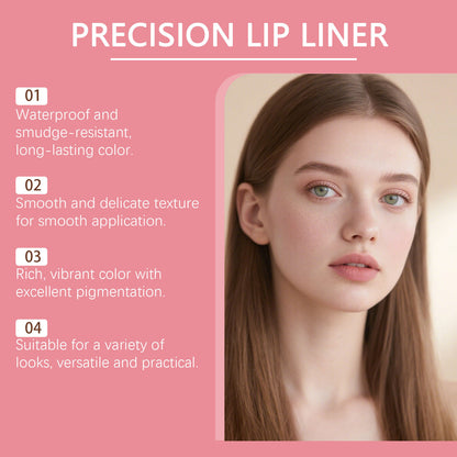 Zephoco Precision Lip Liner – Slim Pencil for Defined & Natural Lip Looks