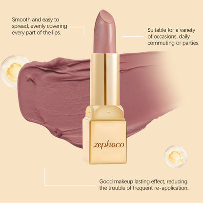 Zephoco Metallic Lipstick – Smooth Color & Radiant Finish (Multiple Shades)