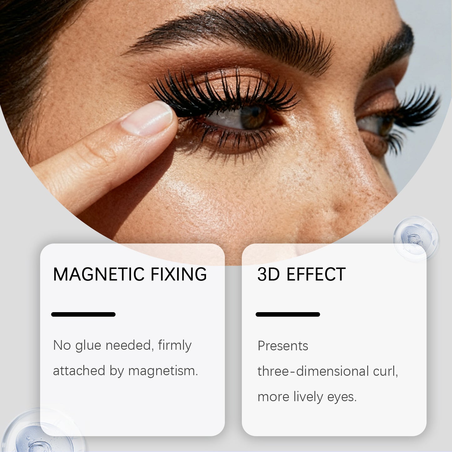 Nymixa Magnetic False Eyelashes with Clip – Reusable No-Glue Lash Set