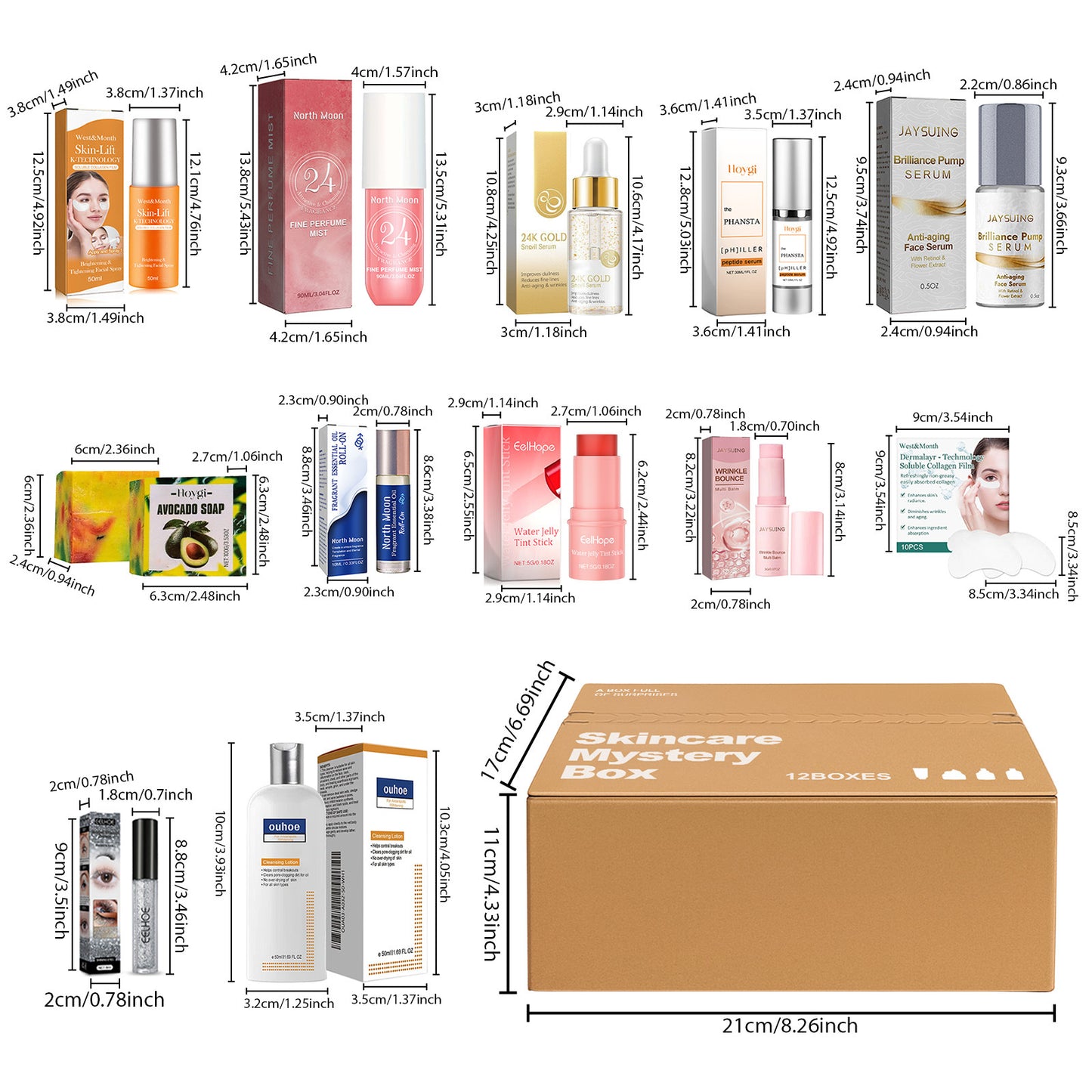 Coffret surprise de soins de la peau – Produits de beauté et de soins personnels assortis