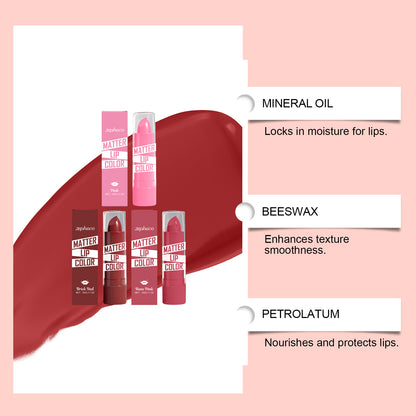 Zephoco Matter Lip Color – Smooth Matte Finish for Defined, Comfortable Lips