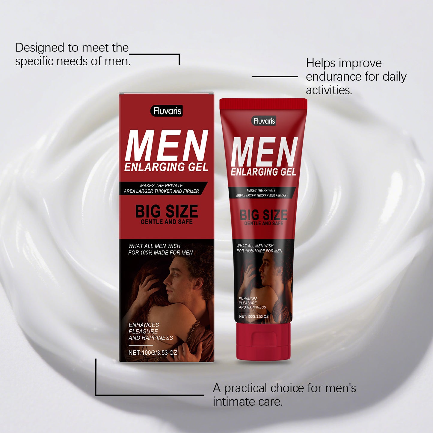 Fluvaris Mens Intimate Care Gel Lightweight Hydrating Body Care 100g