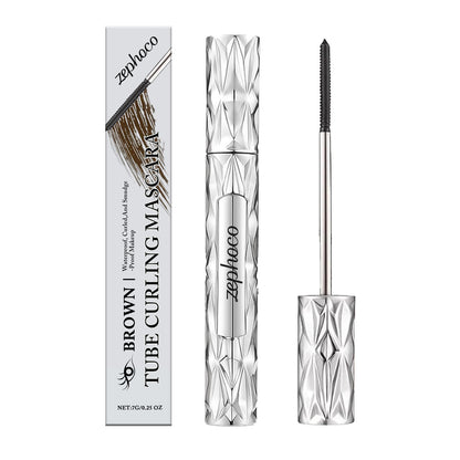 Mascara recourbant en tube Zephoco (Noir/Brun) – Formule waterproof allongeante et nourrissante pour les cils
