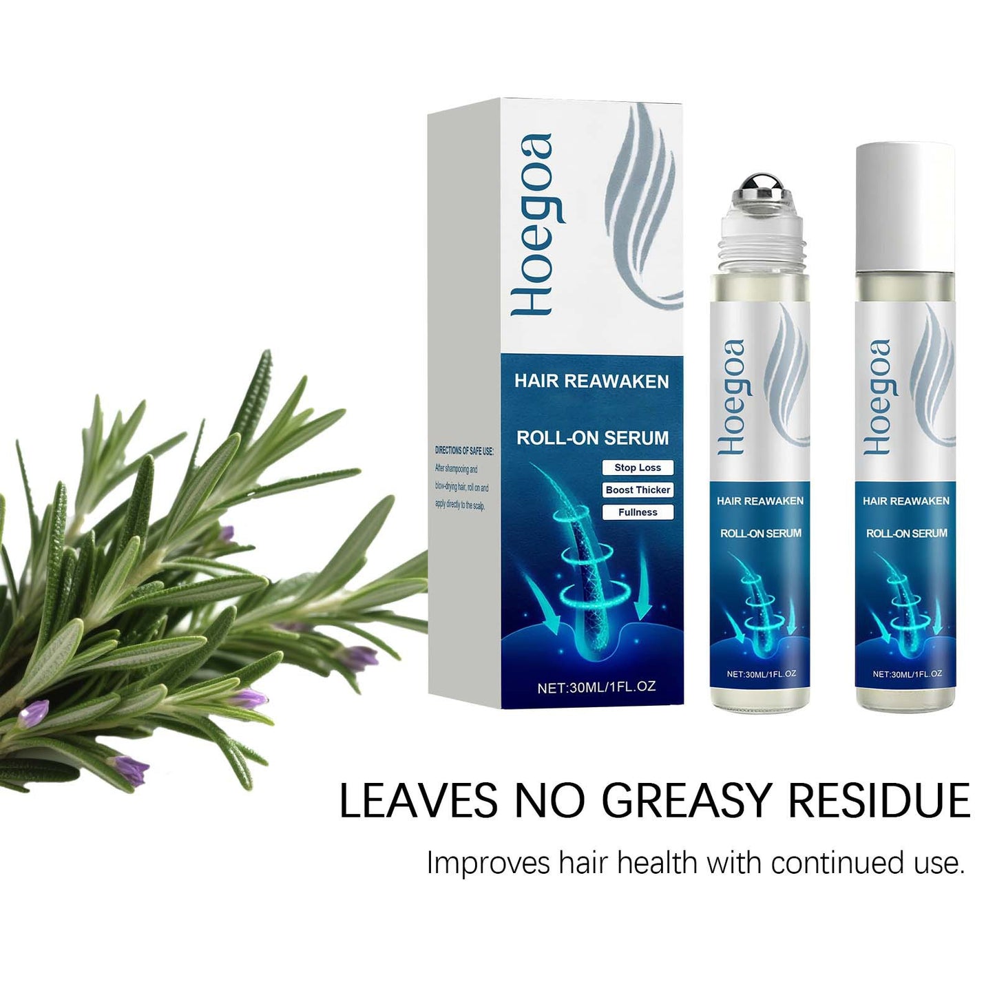 Sérum roll-on para el cuidado capilar Hoegoa: vitalidad y volumen del cuero cabelludo (30 ml)