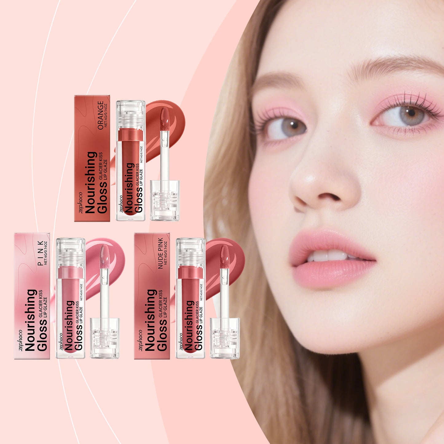 Zephoco Nourishing Lip Gloss – Glazed Shine for Smooth, Defined Lips