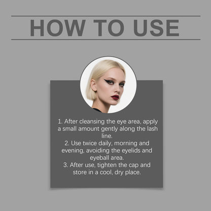 Suero potenciador de pestañas con aceite de ricino: fórmula ligera y nutritiva para el cuidado diario y nocturno de las pestañas.