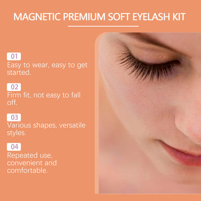 Nymixa Magnetic False Eyelashes Kit with Storage Case – Reusable No-Glue Lash Set