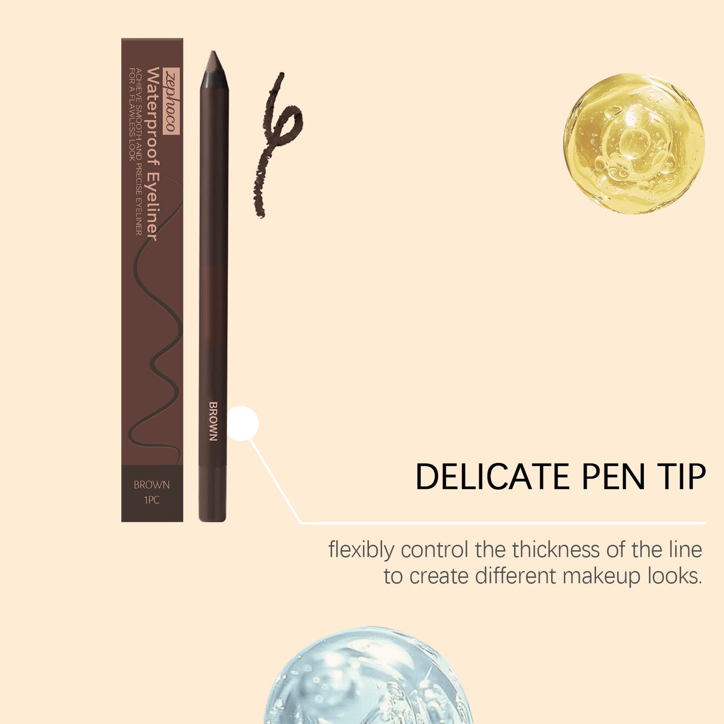 Zeyloco Waterproof Eyeliner Pencil – Smooth, Precise & Long-Lasting