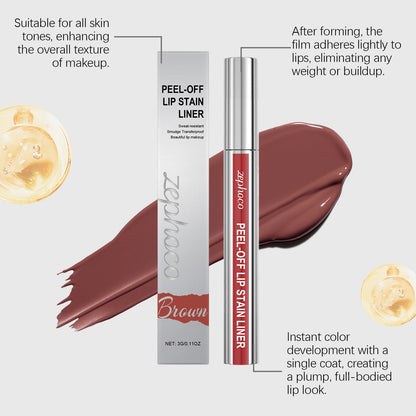 Zephoco Peel-Off Lip Stain Liner – Smooth Color Finish (Multi Shades)
