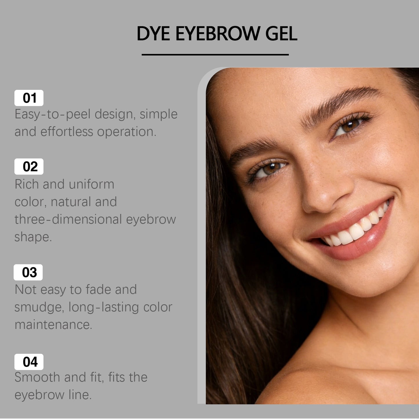 Zephoco Long-Lasting Dye Eyebrow Gel – Natural Shaping & Smudge-Resistant Brow Formula