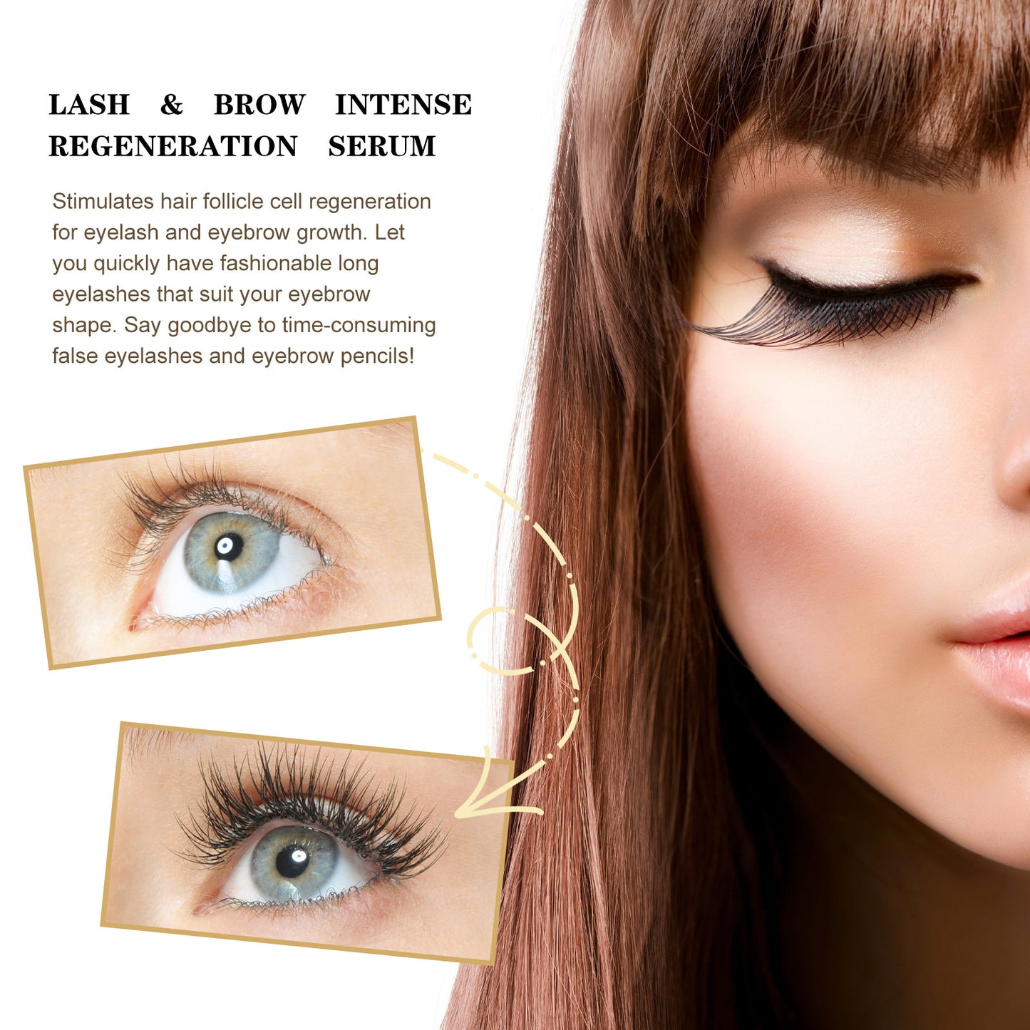 Suero para el Crecimiento de Pestañas EELHOE: Alarga, Riza e Hidrata Pestañas y Cejas (20 ml + 2 Cepillos)