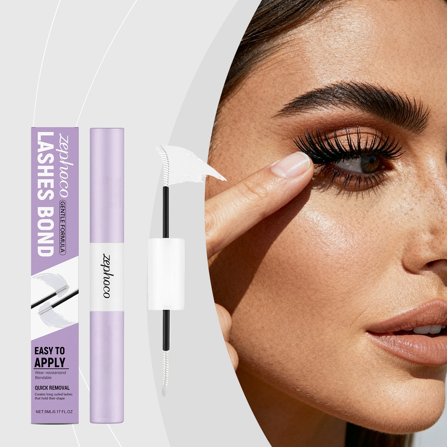Zephoco Gentle Lash Bond Glue – Quick-Dry & Long-Lasting False Eyelash Adhesive