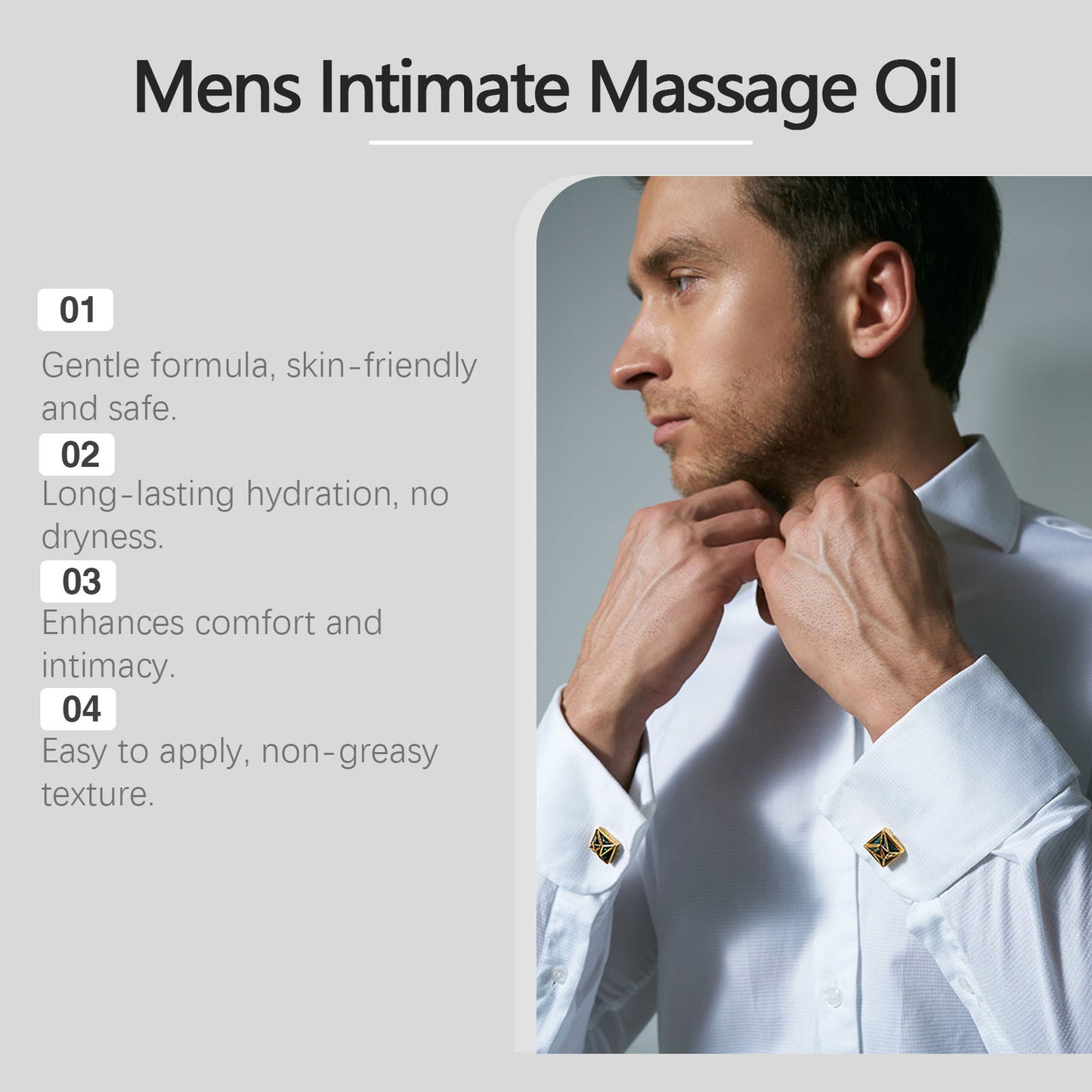 Fluvaris Men’s Intimate Massage Oil – Lightweight Hydrating Body Care Oil (100ml)