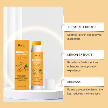 Hoygi Turmeric & Lemon Lip Balm – Smooth, Lightweight & Daily Moisturizing (5g)