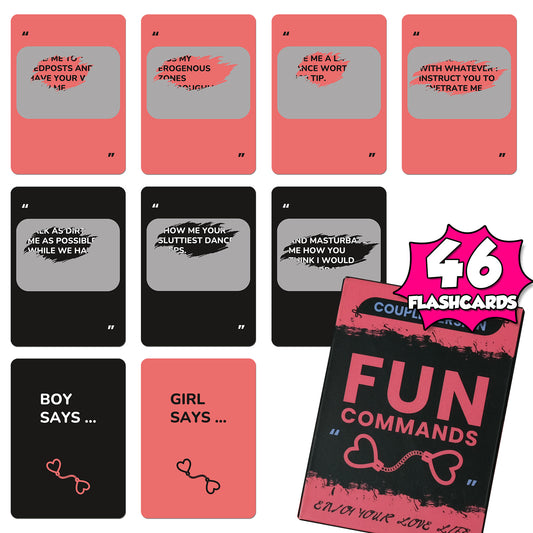 Fun Commands Scratch-Off Cards for Couples – Boy & Girl Interactive Game (46 Cards) (18+)