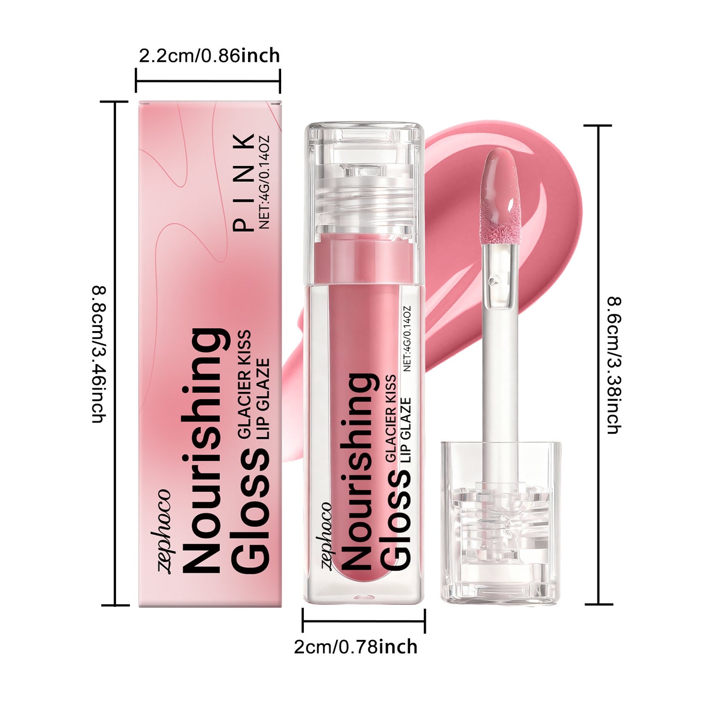 Zephoco Nourishing Lip Gloss – Glazed Shine for Smooth, Defined Lips
