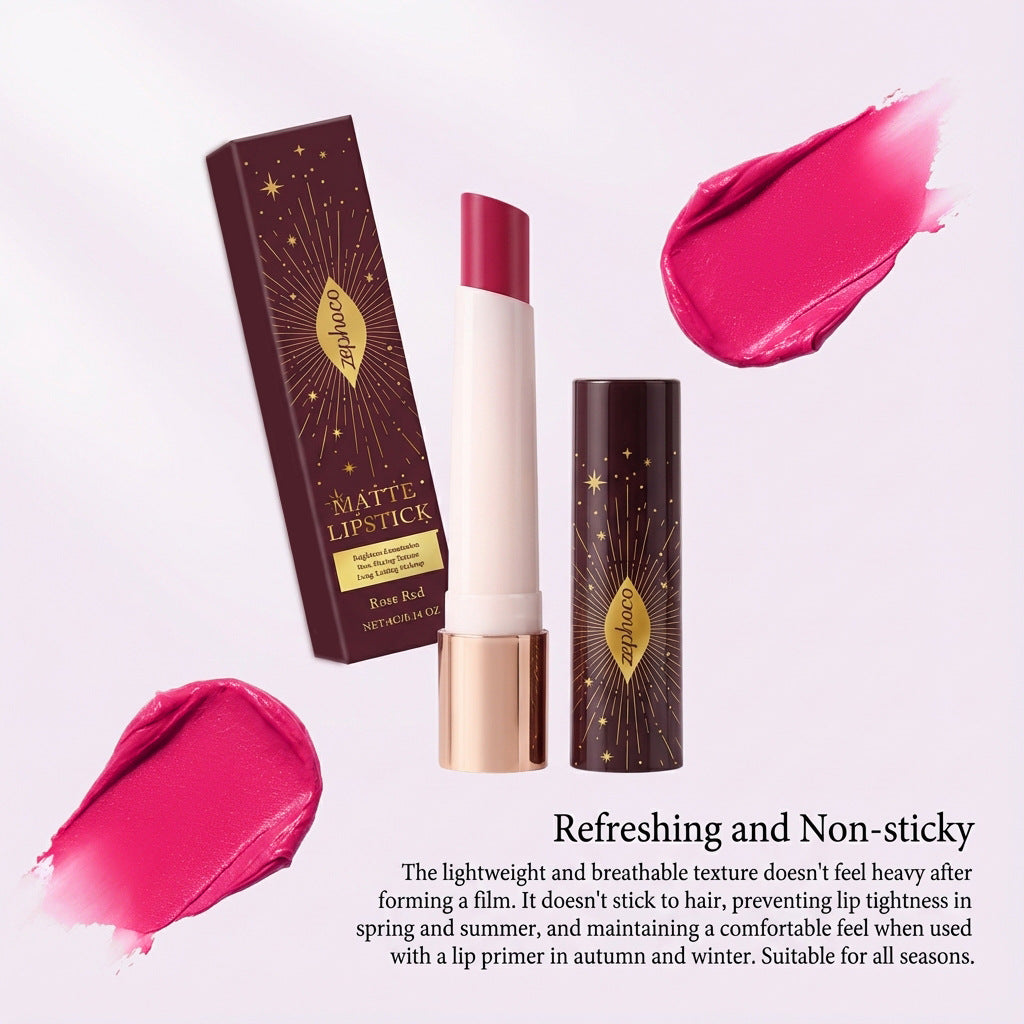 Rouge à lèvres mat Zephoco – Couleur mate douce longue tenue