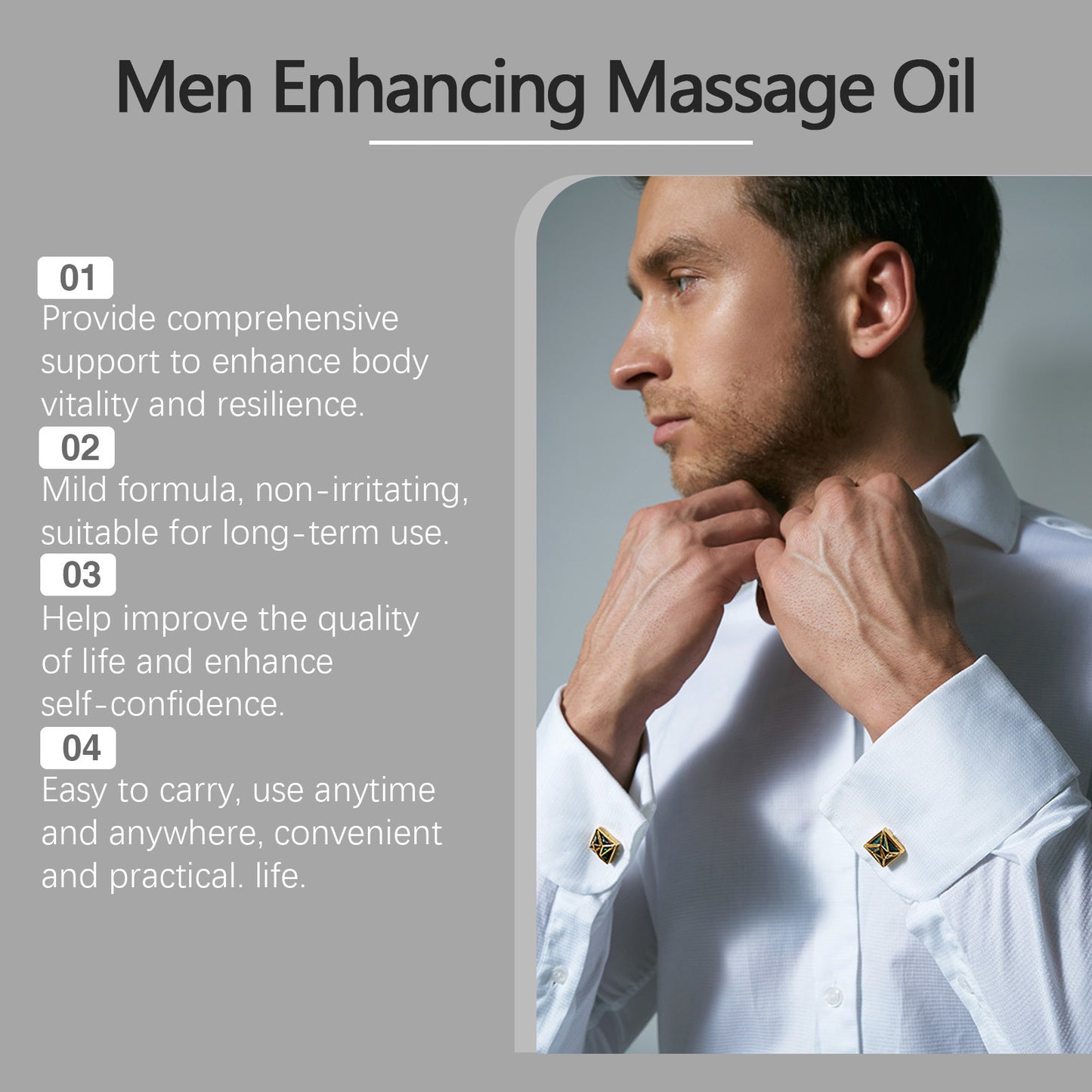 North Moon Majestic Men’s Massage Oil – Lightweight Hydrating Body Care Oil (10ml)