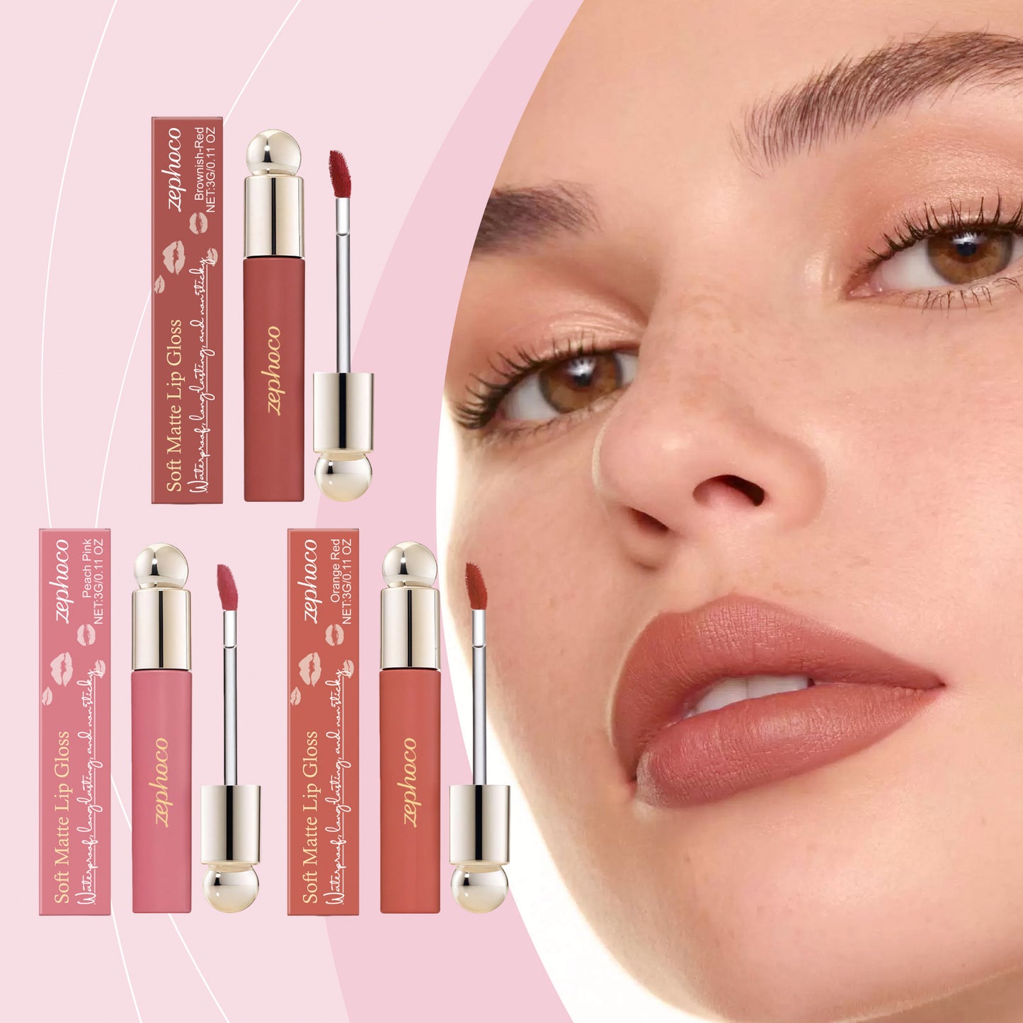 Zephoco Velvet Liquid Lipstick – Long-Lasting & Comfortable Wear