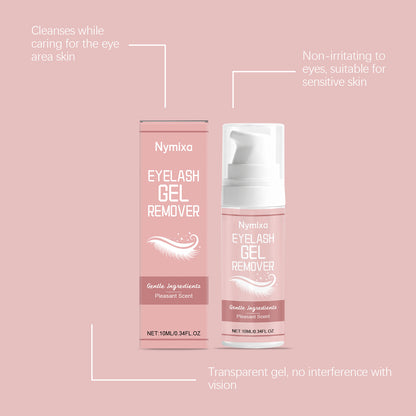 Gel removedor de pestañas Nymixa: disolvente suave y de acción rápida para el pegamento de pestañas (10 ml)
