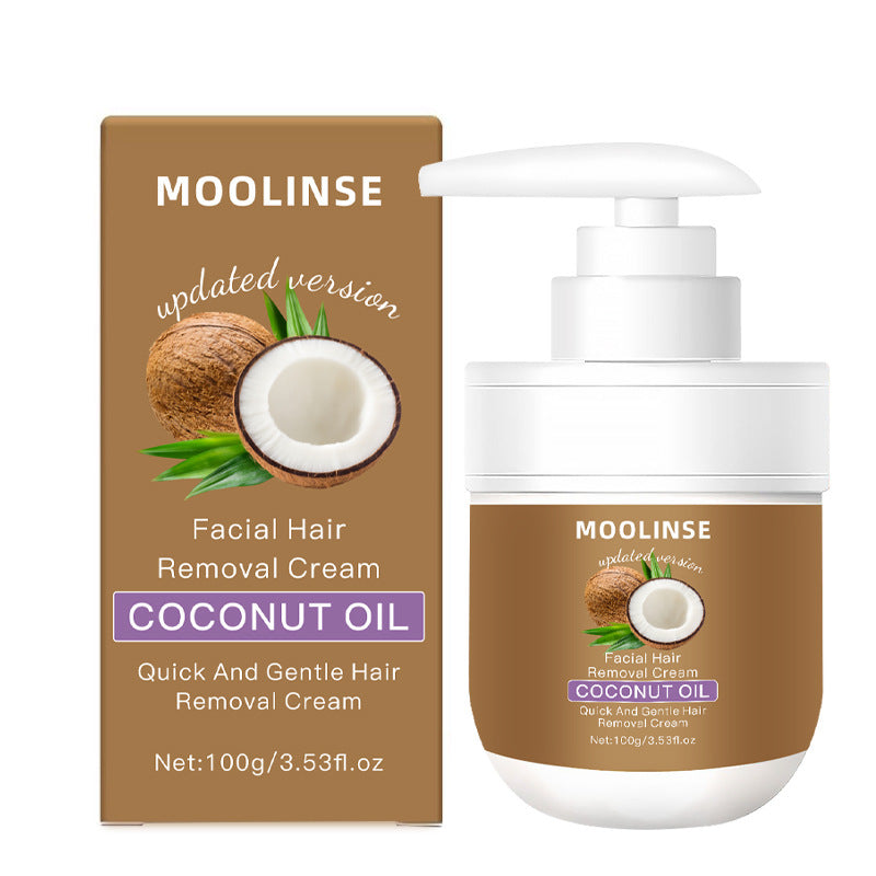 Coconut Oil Facial Hair Removal Cream – Gentle & Smooth Skin Care