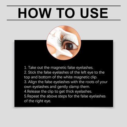 Nymixa Magnetic False Eyelashes with Clip – Reusable No-Glue Lash Set