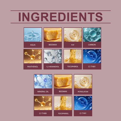 Coffret classique yeux et lèvres Zephoco Black Honey – Duo rouge à lèvres hydratant et mascara waterproof