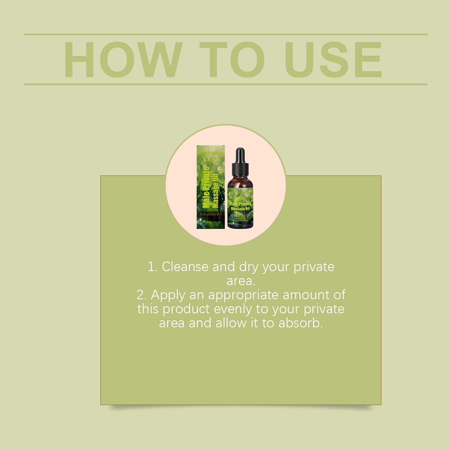 North Moon Men’s Massage Oil – Lightweight Hydrating Body Care Oil for Daily Use (30ml)