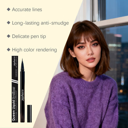 Delineador de ojos líquido Zephoco Queen: lápiz delineador de ojos con punta de precisión