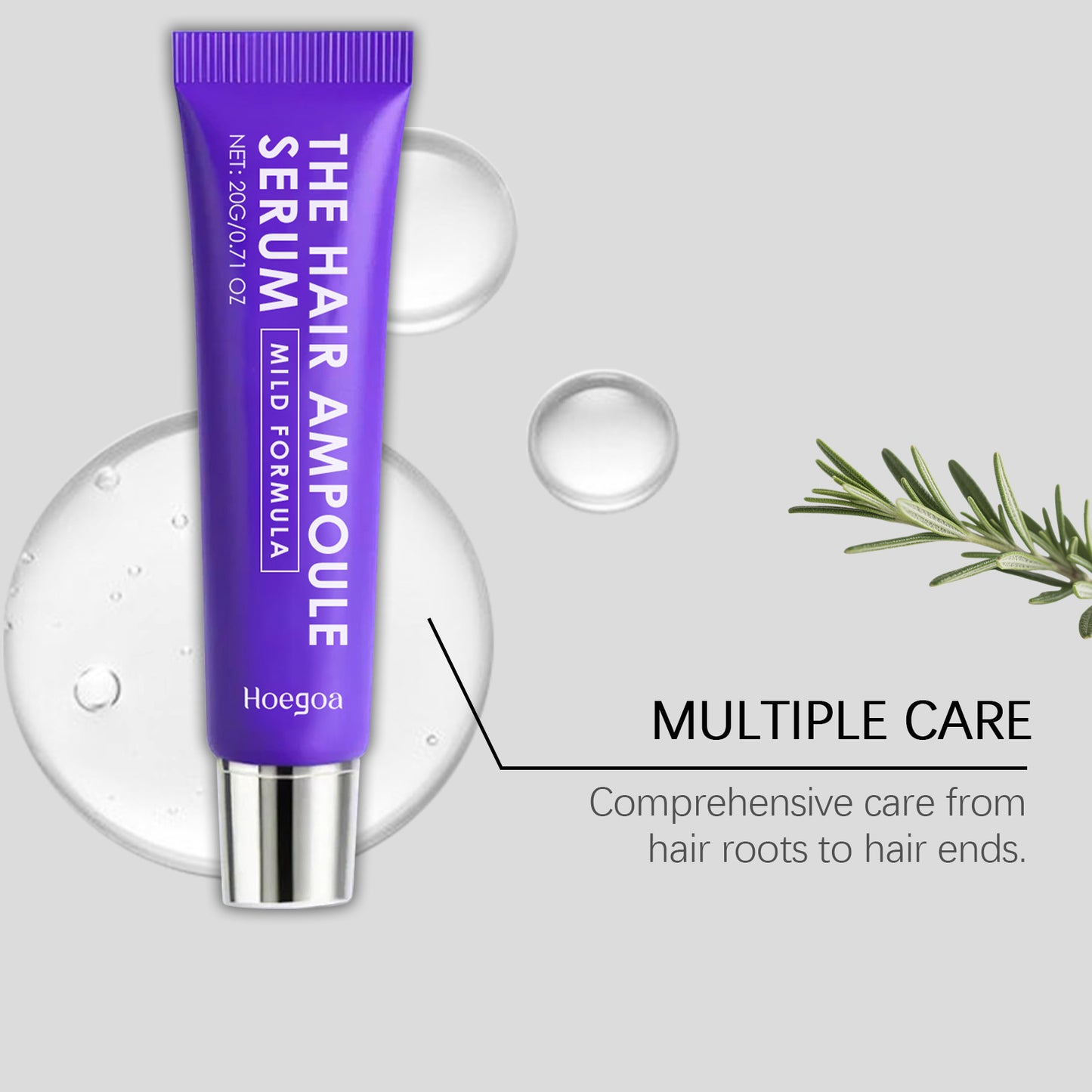 Suero capilar en ampolla Hoegoa: hidratación ligera y cuidado reconfortante para el cuero cabelludo