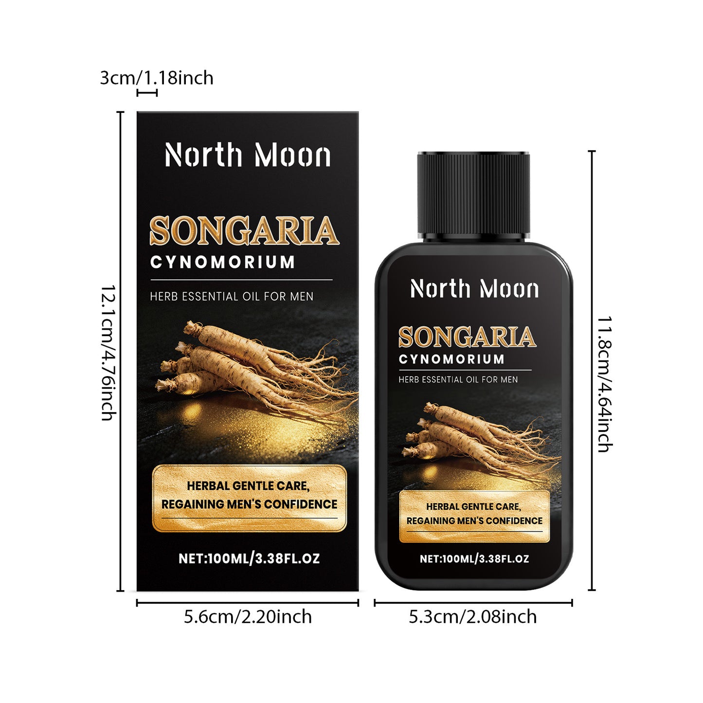 North Moon Herbal Massage Oil – Lightweight Hydrating Body Care Oil for Daily Use (100ml)