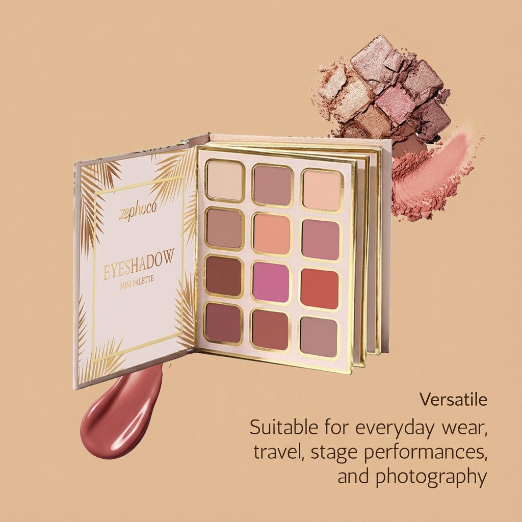 Zephoco Eyeshadow Mini Palette – Rich Pigment & Long-Lasting Smooth Finish