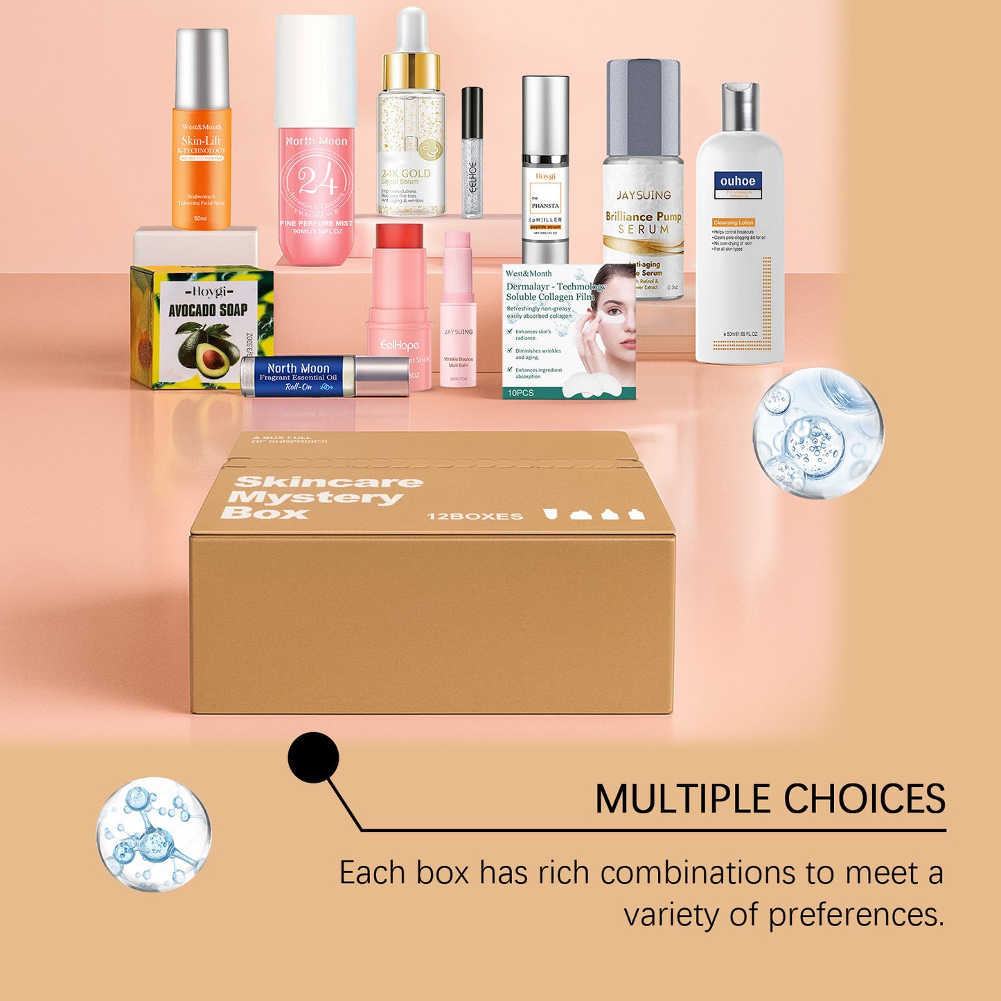 Coffret surprise de soins de la peau – Produits de beauté et de soins personnels assortis