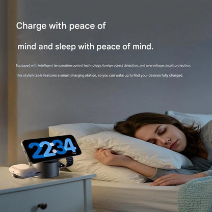 3-in-1 Magnetic Wireless Charger with Electric Pop-Up | Qi2 Compatible