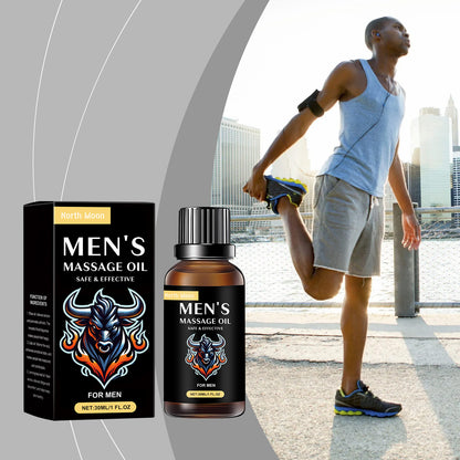 North Moon Men’s Massage Oil – Lightweight Hydrating Body Care Oil for Daily Use (30ml)