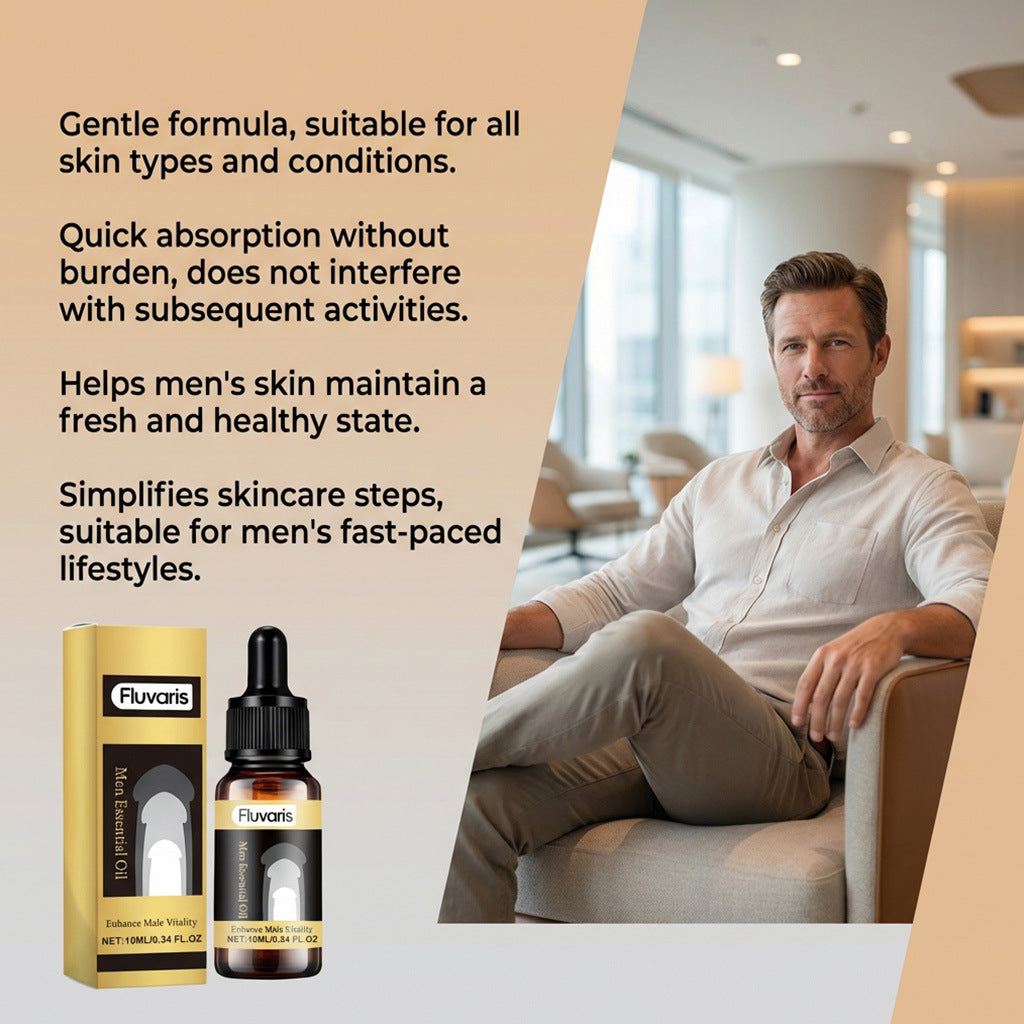 Fluvaris Men’s Essence Oil | Lightweight Hydrating Intimate Skin Care | 10ml