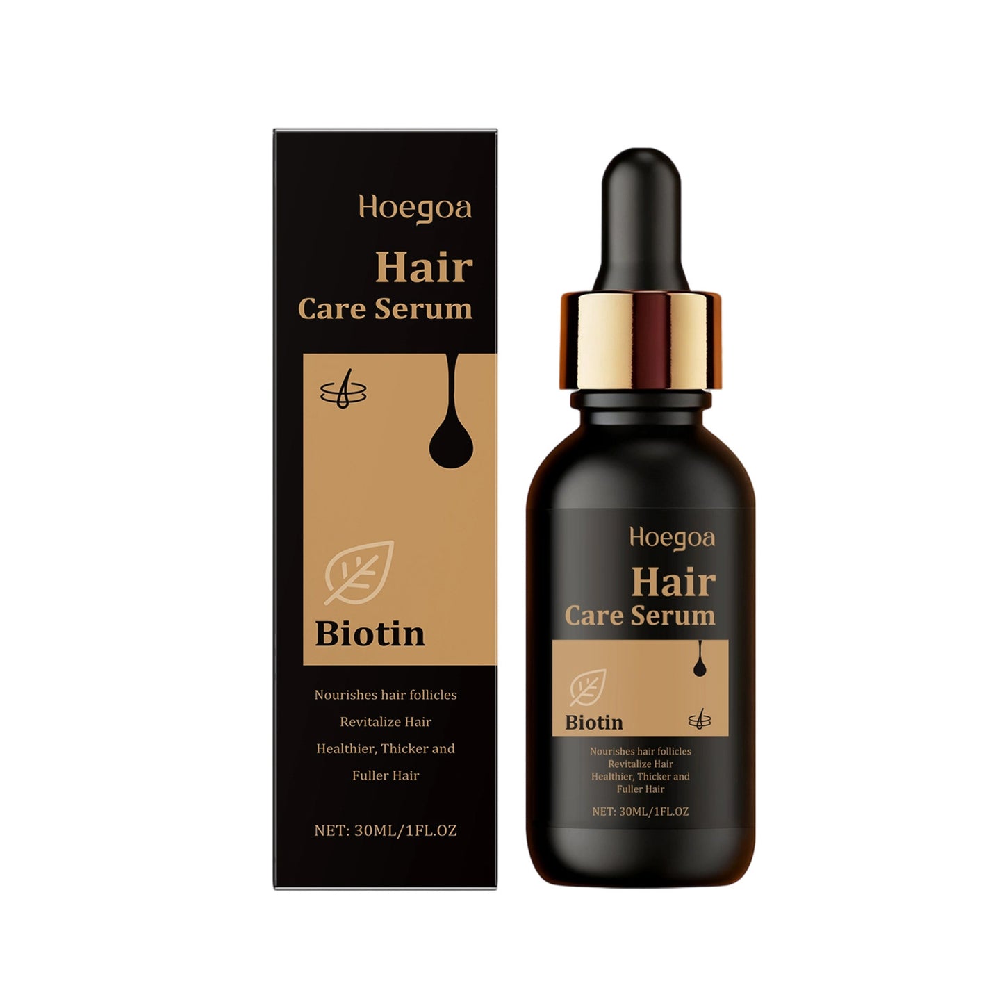 Sérum capilar con biotina Hoegoa: acabado nutritivo y suave (30 ml)