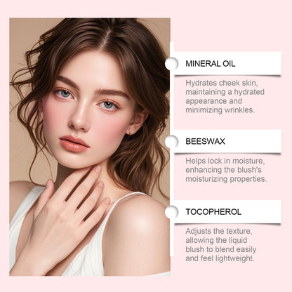 Zephoco Cream Blush Stick: Maquillaje suave y difuminable con brillo natural para mejillas y labios