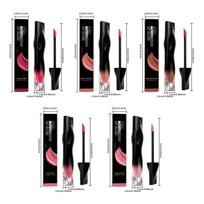 Zephoco Matte Moisturizing Lip Gloss – Soft Matte Lip Color with Precision Brush